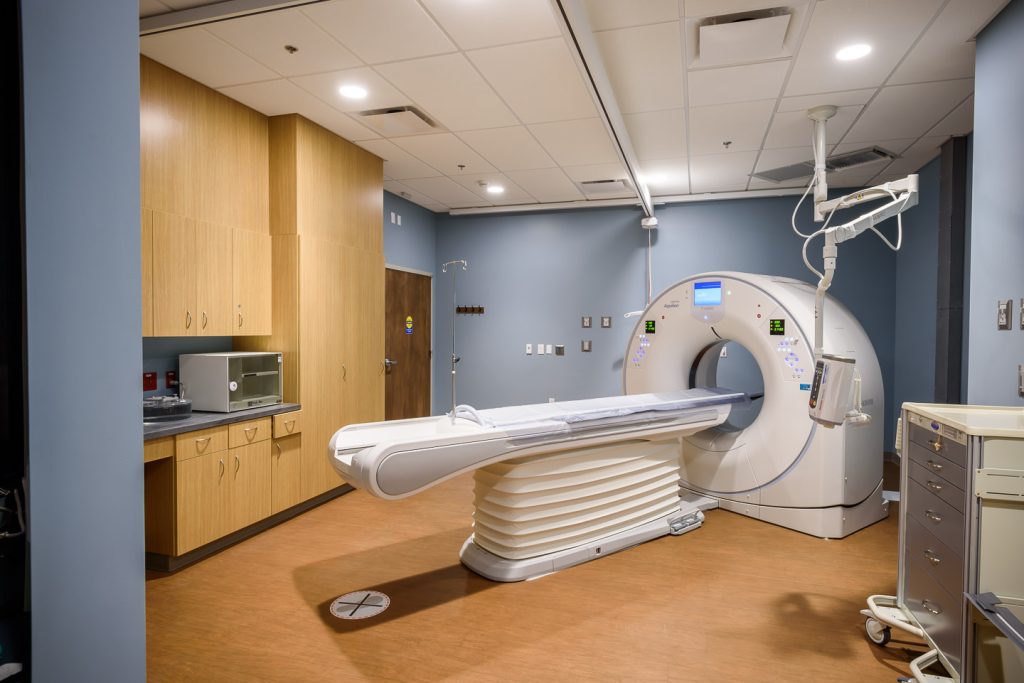 Picture of the CT room at St. Vincent Health